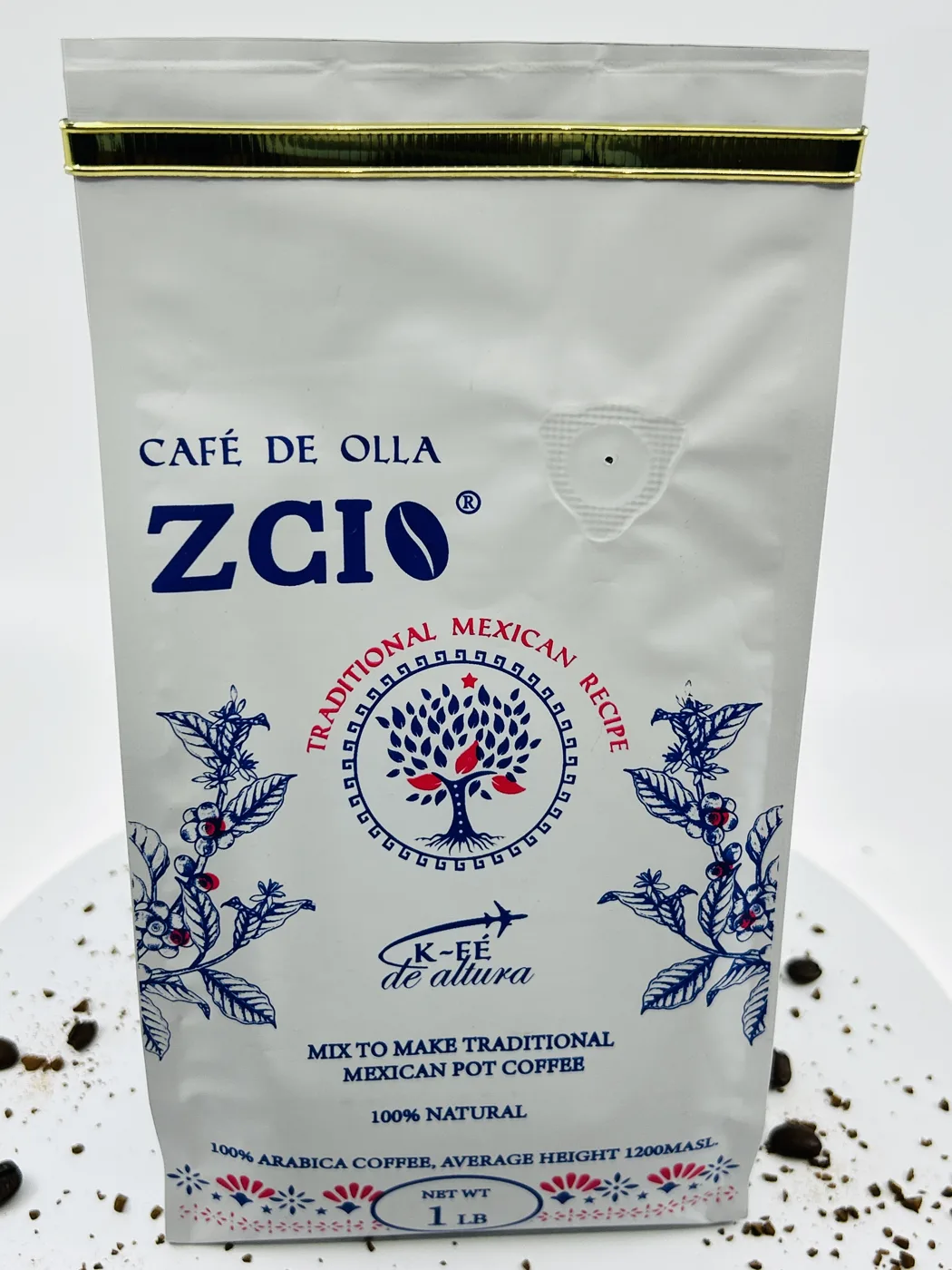 ZCIO Café de Olla, bolsa blanca